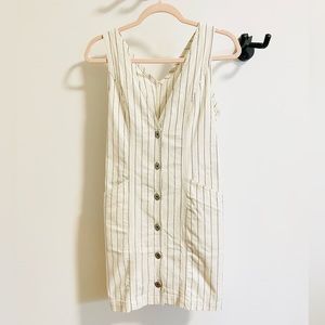 LIKE NEW Button-Front Stripe Mini Dress
